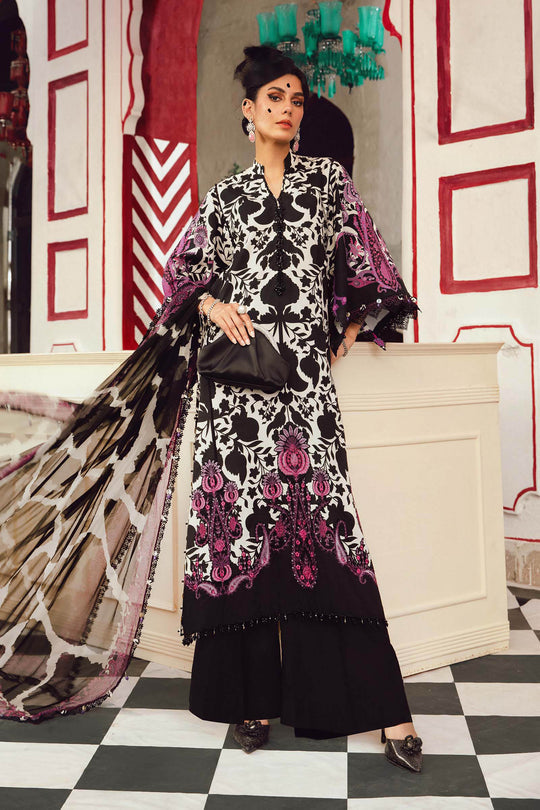 Maria.B 3 Piece Custom Stitched Suit - Black - LB31008