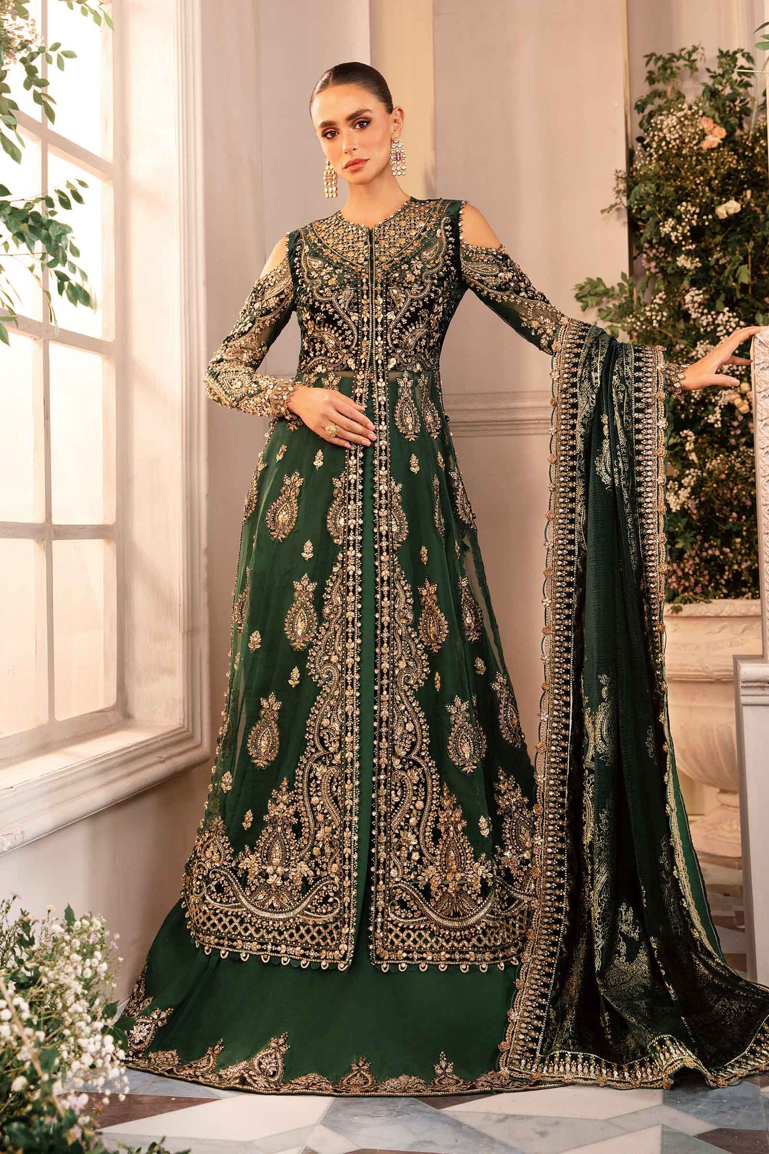 Libasco Maria.B 3 Piece Custom Stitched Suit - Green - LB288395