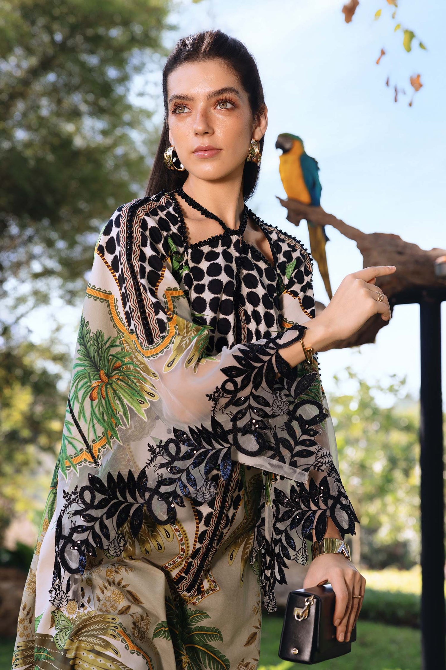 Maria.B 3 Piece Custom Stitched Suit - Off-White - LB31456