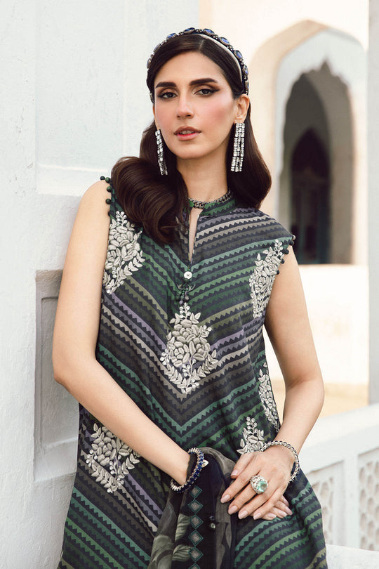 Maria.B 3 Piece Custom Stitched Suit - Blue - LB31009