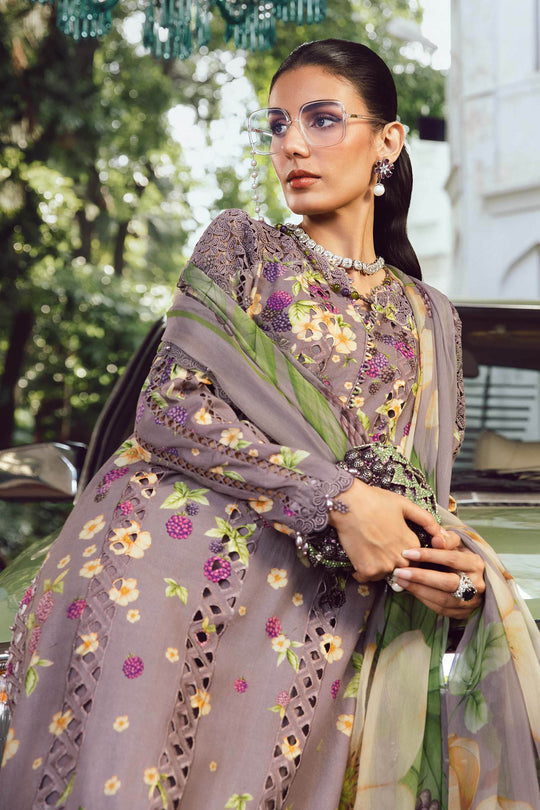 Maria.B 3 Piece Custom Stitched Suit - Purple - LB31020