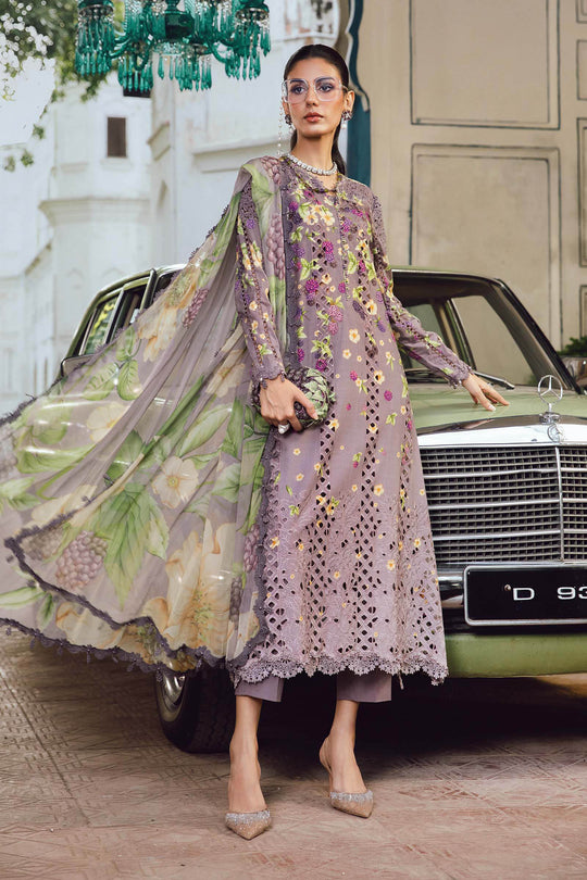 Maria.B 3 Piece Custom Stitched Suit - Purple - LB31020