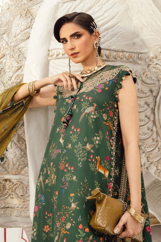 Maria.B 3 Piece Custom Stitched Suit - Green - LB31012