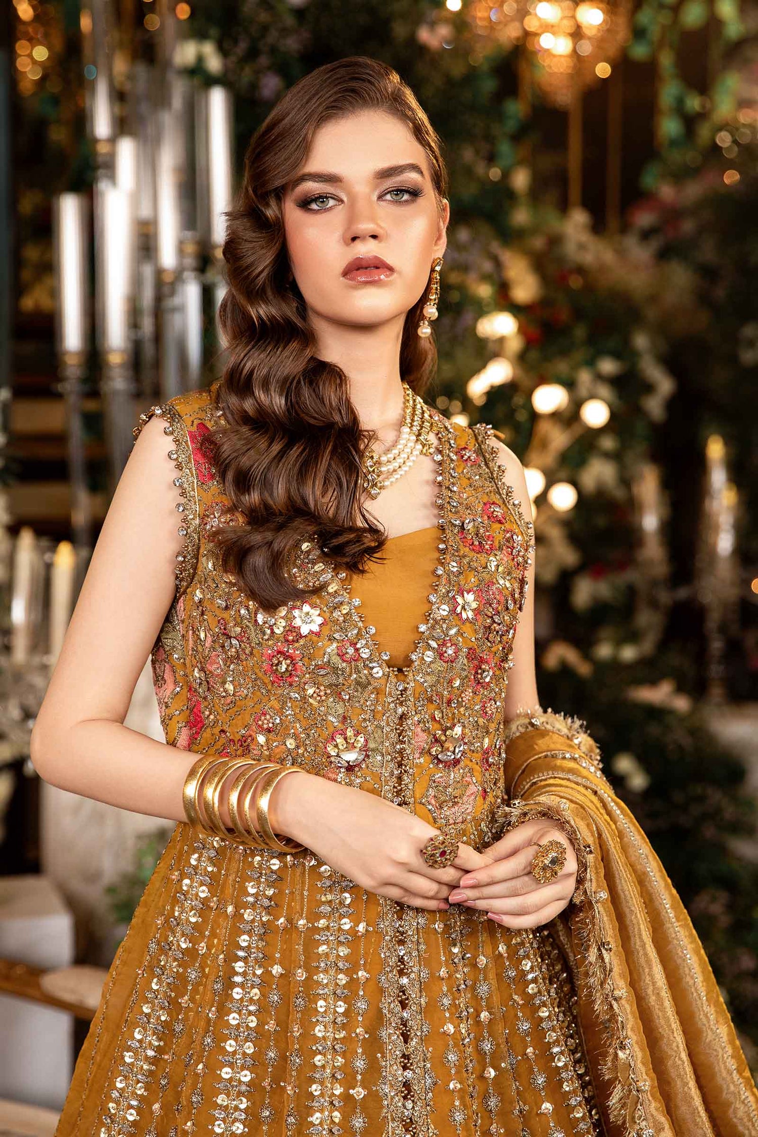 Maria.B 3 Piece Custom Stitched Suit - Yellow - LB288400