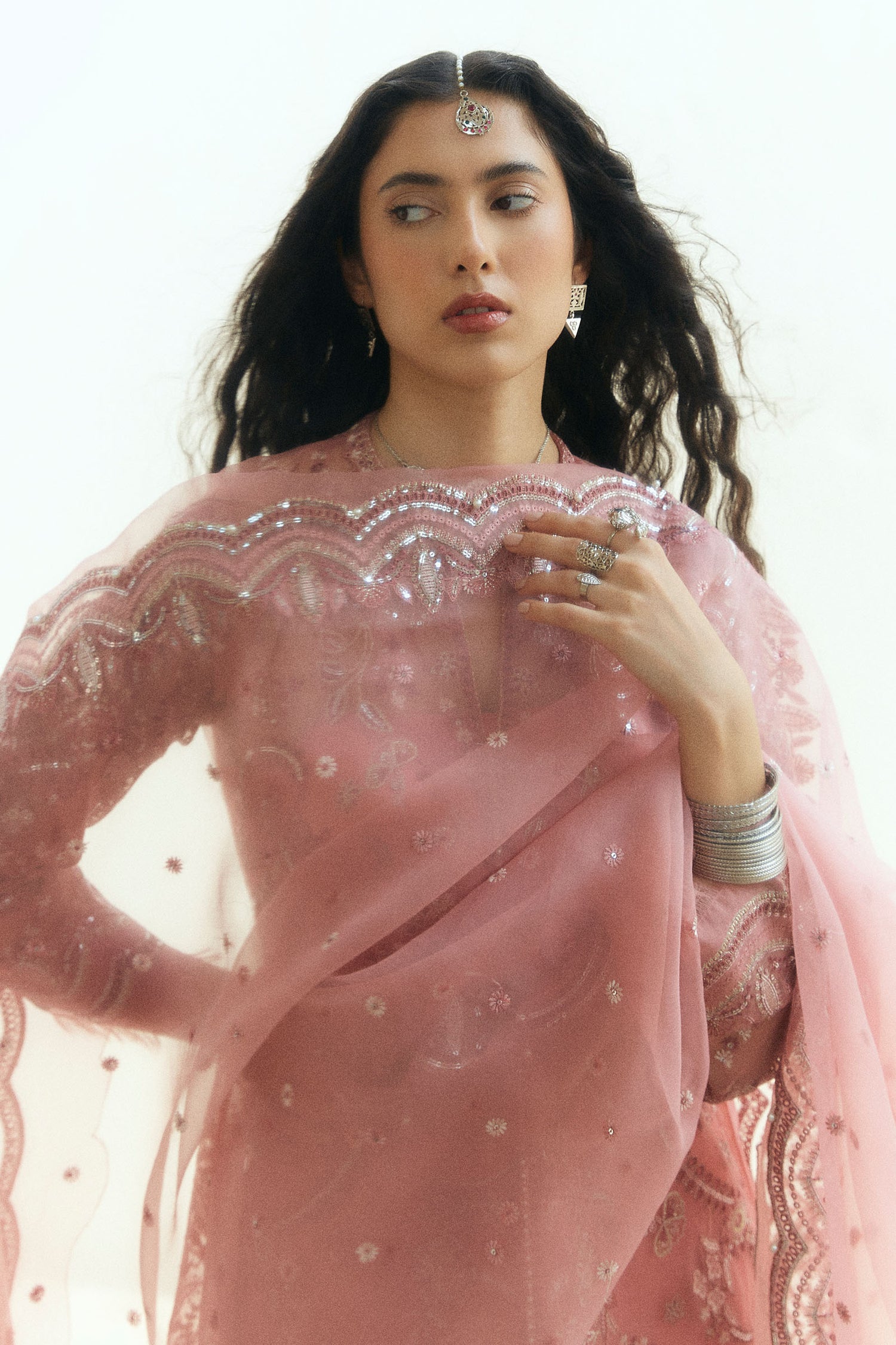 Zara Shahjahan 3 Piece Custom Stitched Suit - Pink - LB289140