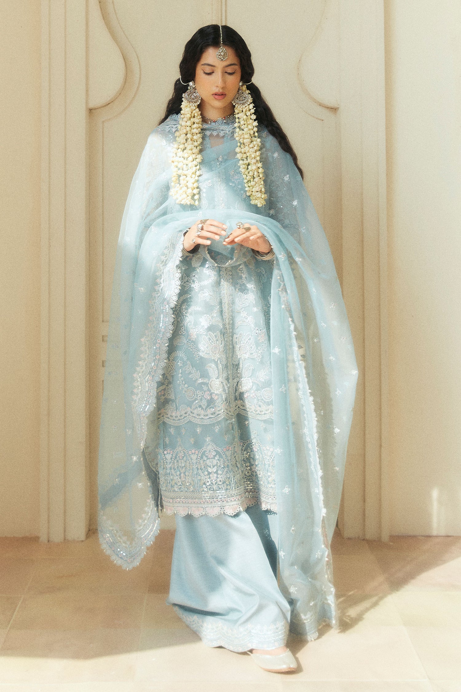 Zara Shahjahan 3 Piece Custom Stitched Suit - Blue - LB289139