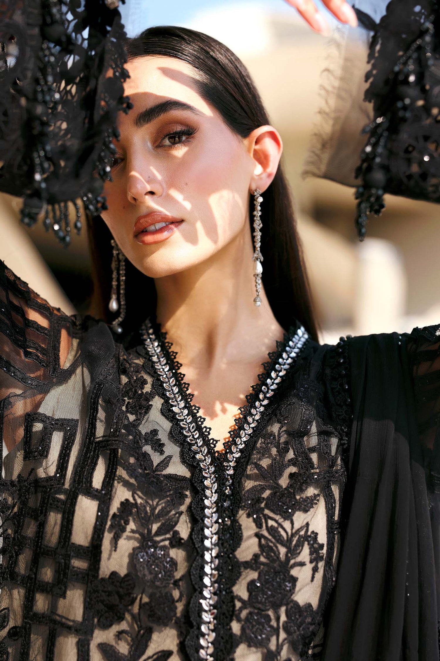 Maria.B 3 Piece Custom Stitched Suit - Black - LB31427