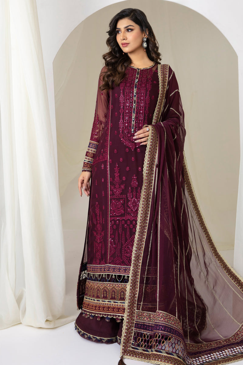 Jazmin 3 Piece Custom Stitched Suit - Purple - LB287861