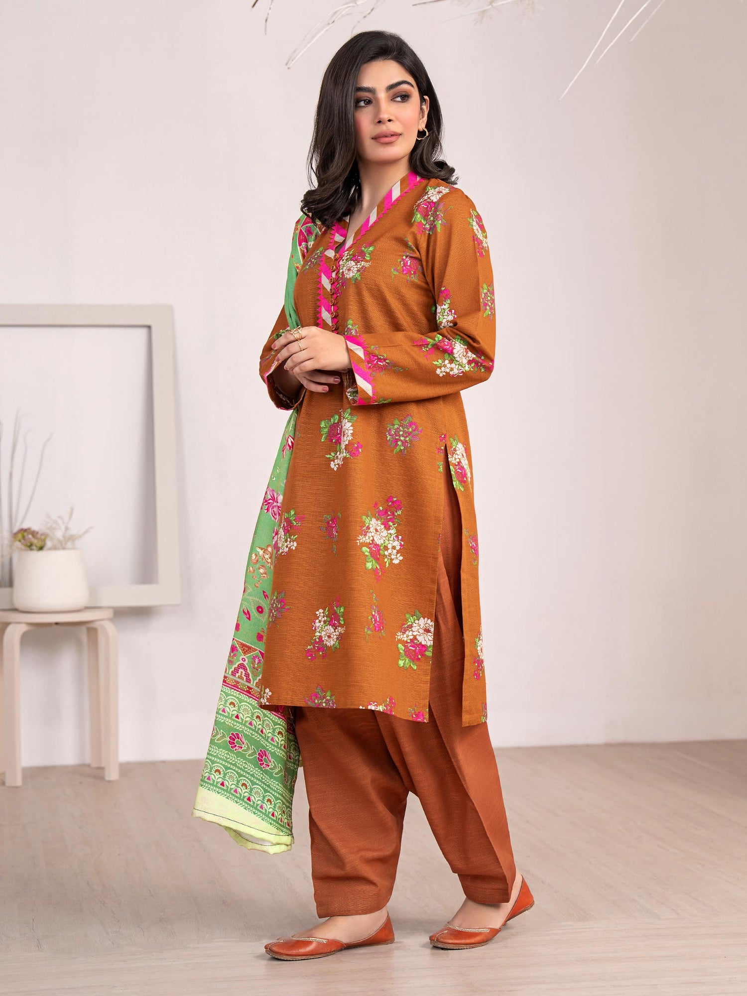 Libasco Limelight 3 Piece Custom Stitched Suit - Orange - LB288377