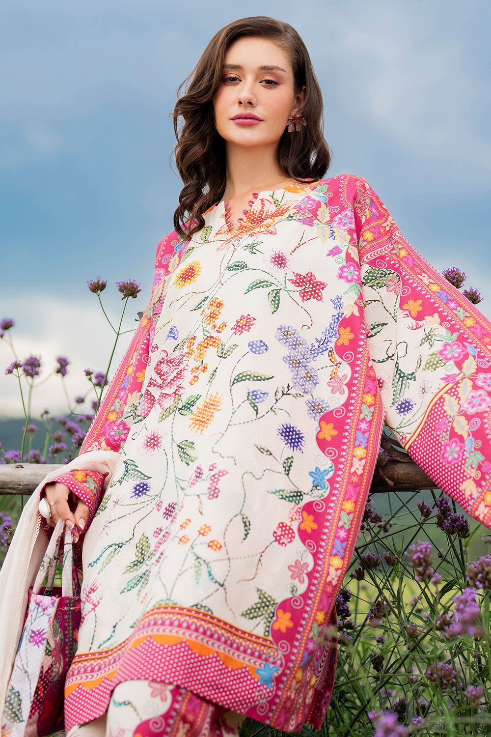 Jazmin 3 Piece Custom Stitched Suit - Pink - LB30399