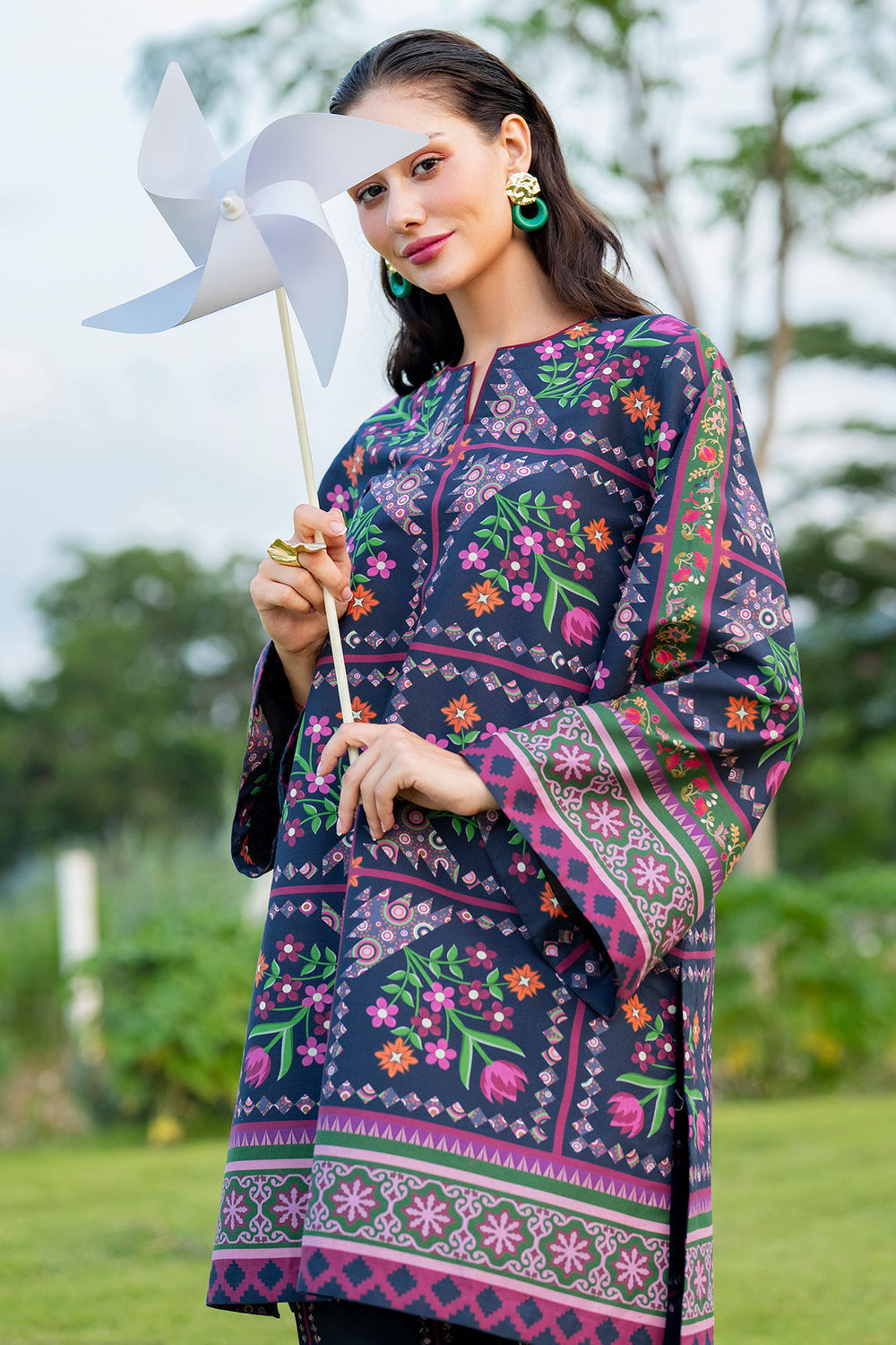 Jazmin 3 Piece Custom Stitched Suit - Purple - LB30400