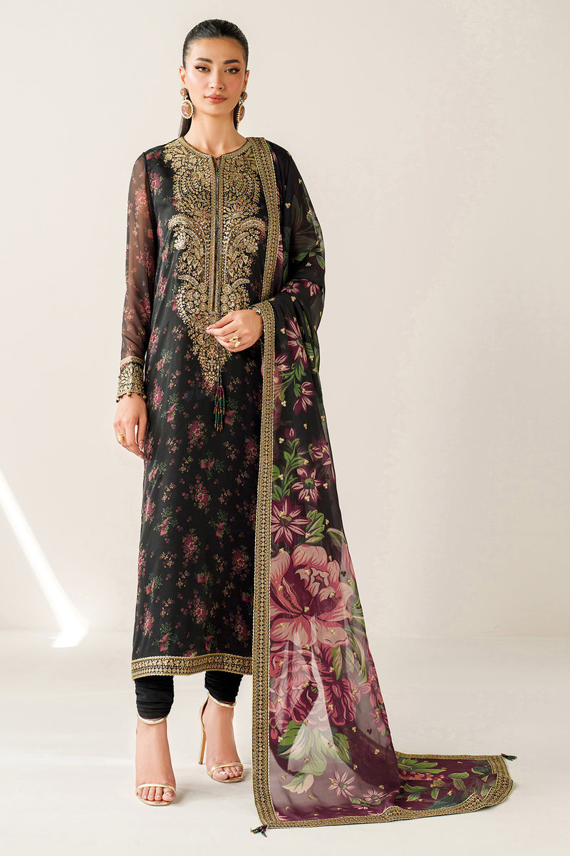 Jazmin 3 Piece Custom Stitched Suit - Black - LB30656