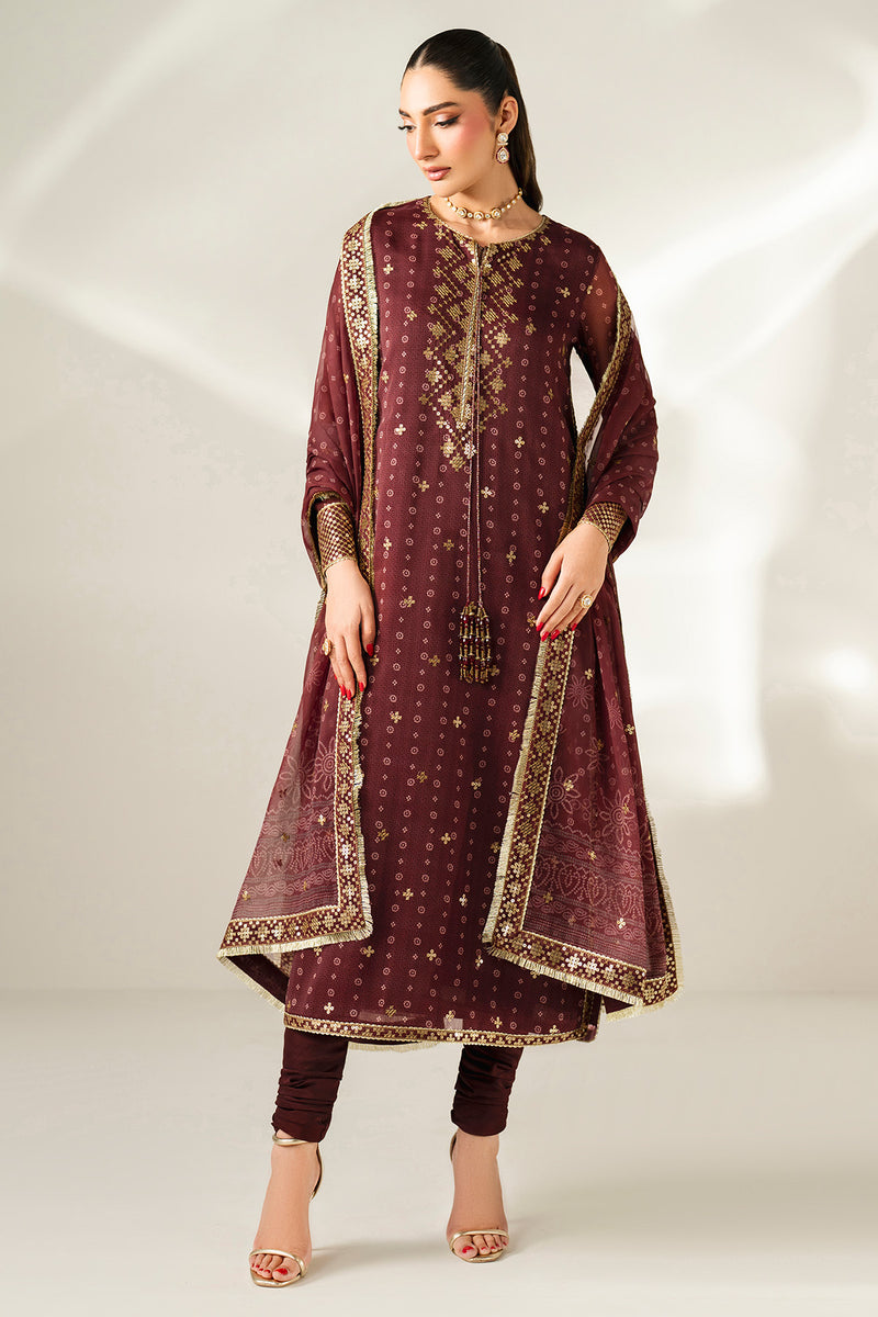 Jazmin 3 Piece Custom Stitched Suit - Red - LB30658