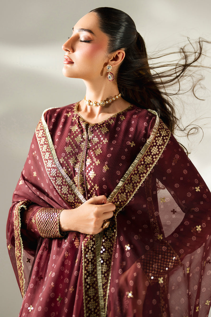 Jazmin 3 Piece Custom Stitched Suit - Red - LB30658