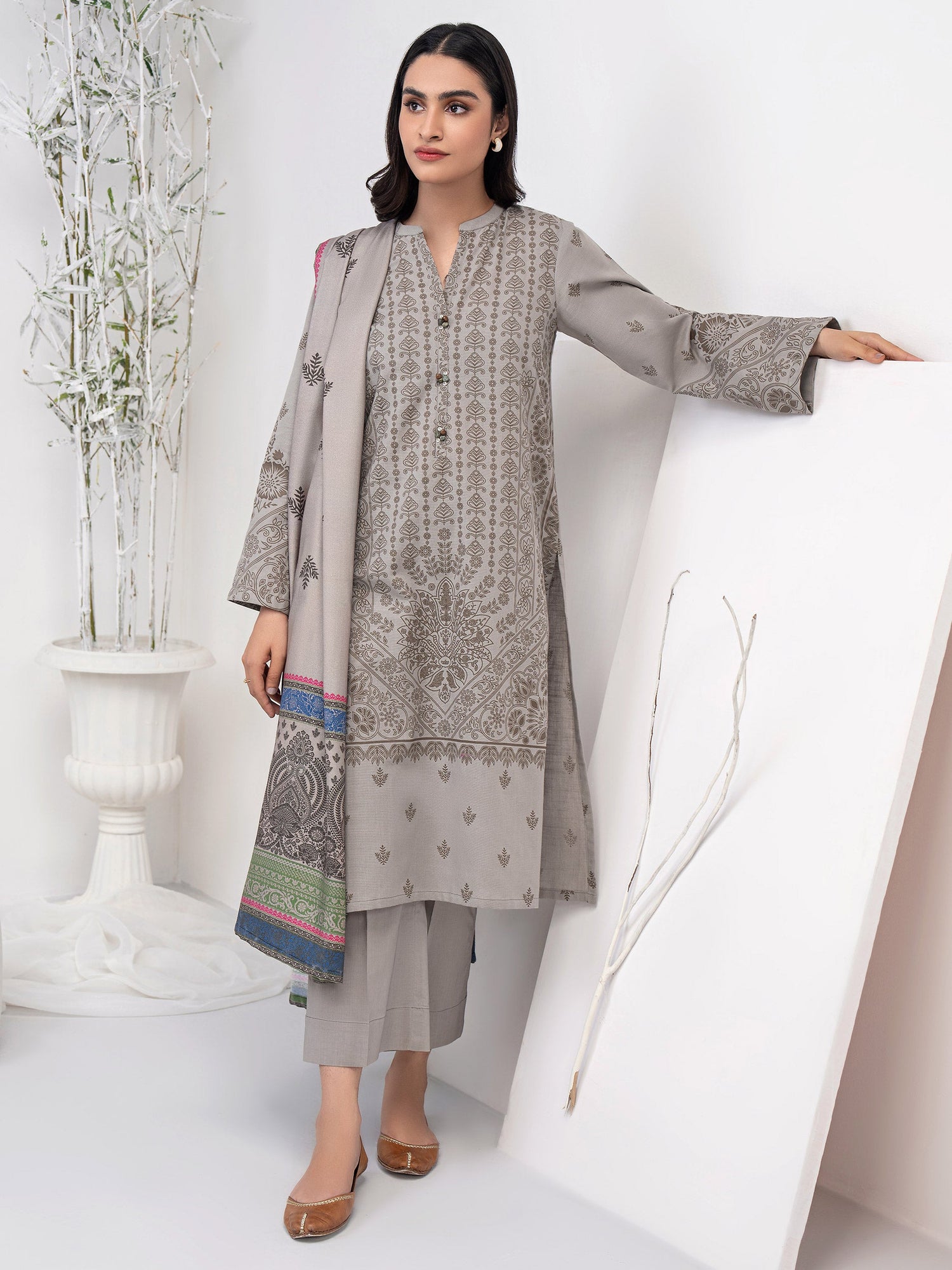 Limelight 3 Piece Custom Stitched Suit - Gray - LB288366