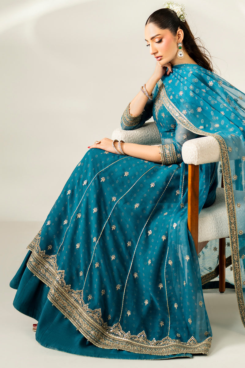 Jazmin 3 Piece Custom Stitched Suit - Blue - LB30657