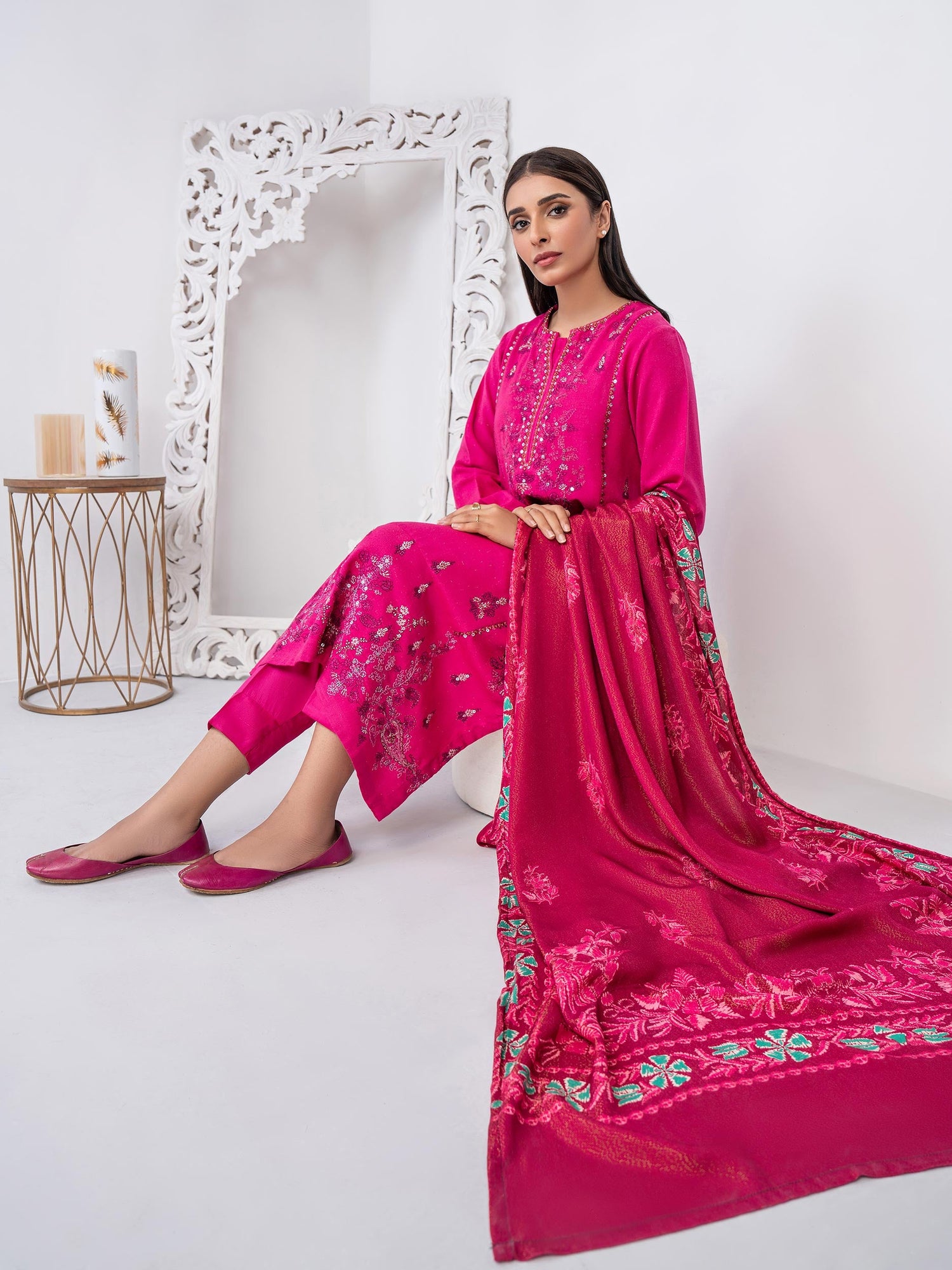 Libasco Limelight 3 Piece Custom Stitched Suit - Pink - LB288382