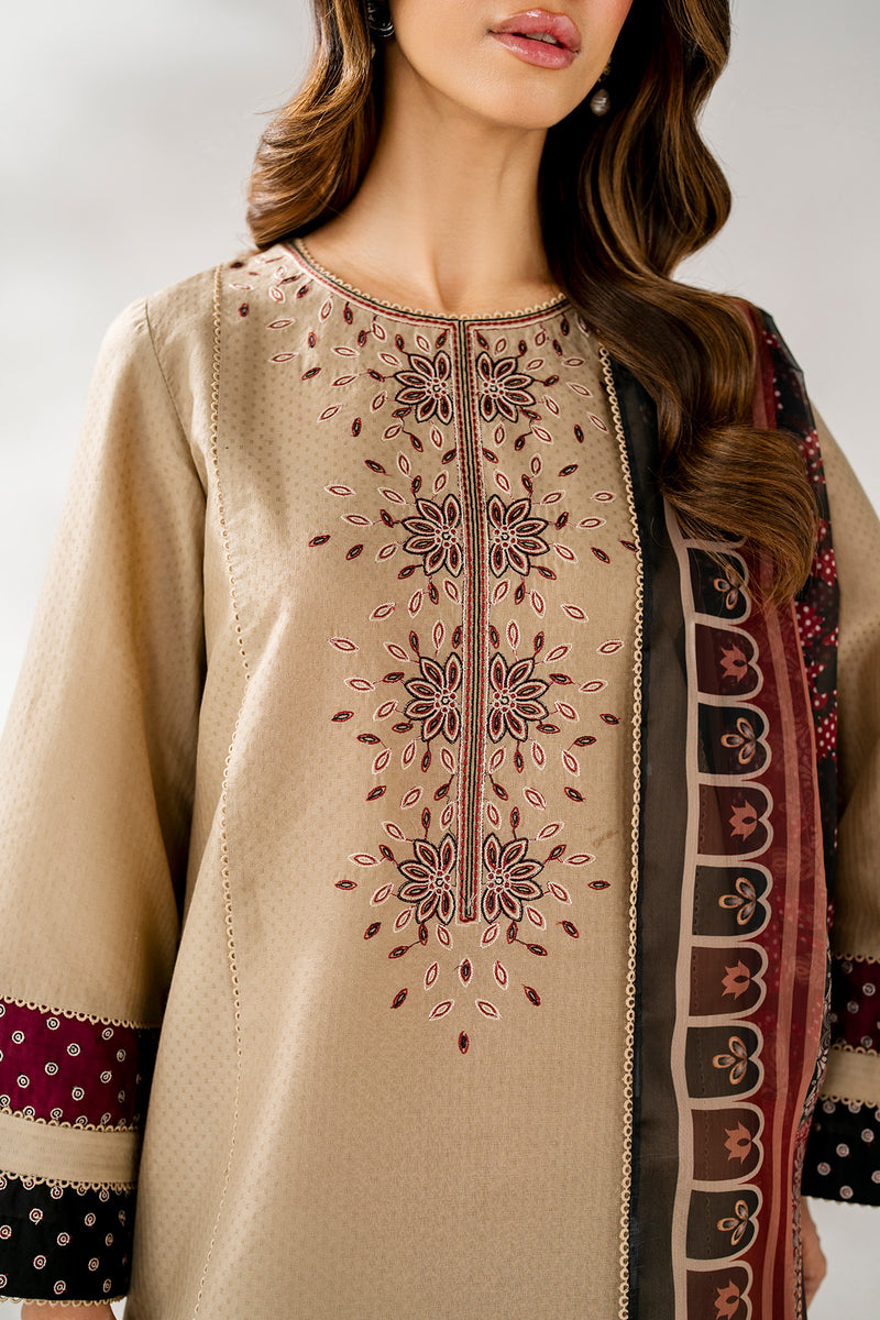 Jazmin 3 Piece Custom Stitched Suit - Brown - LB30648