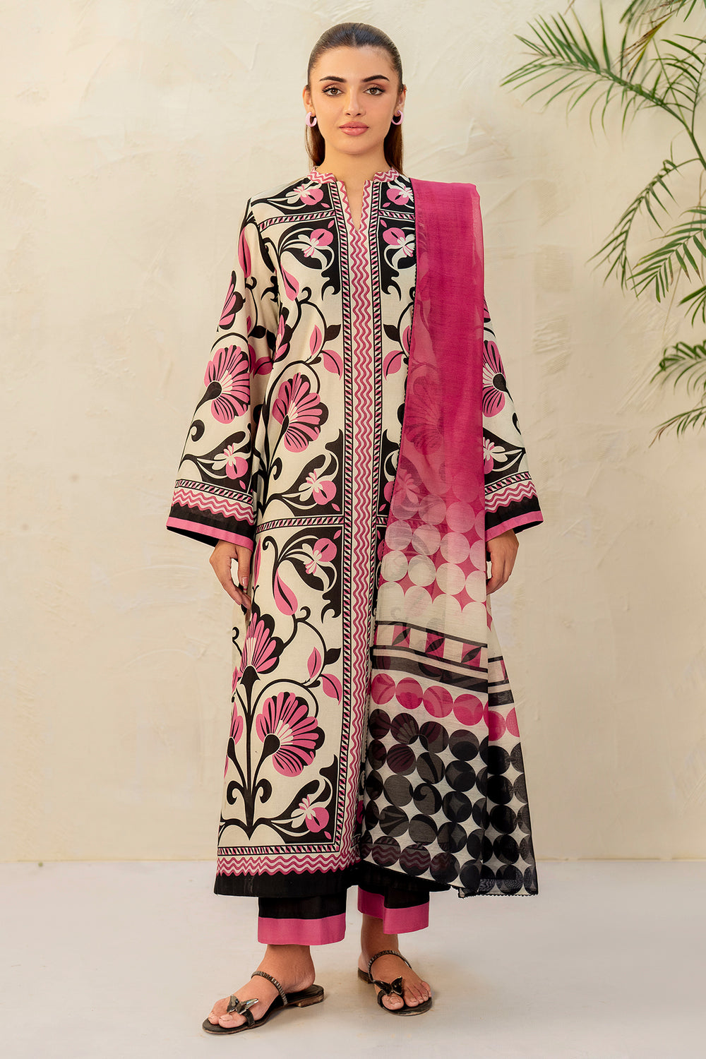 Jazmin 3 Piece Custom Stitched Suit - Pink - LB30333