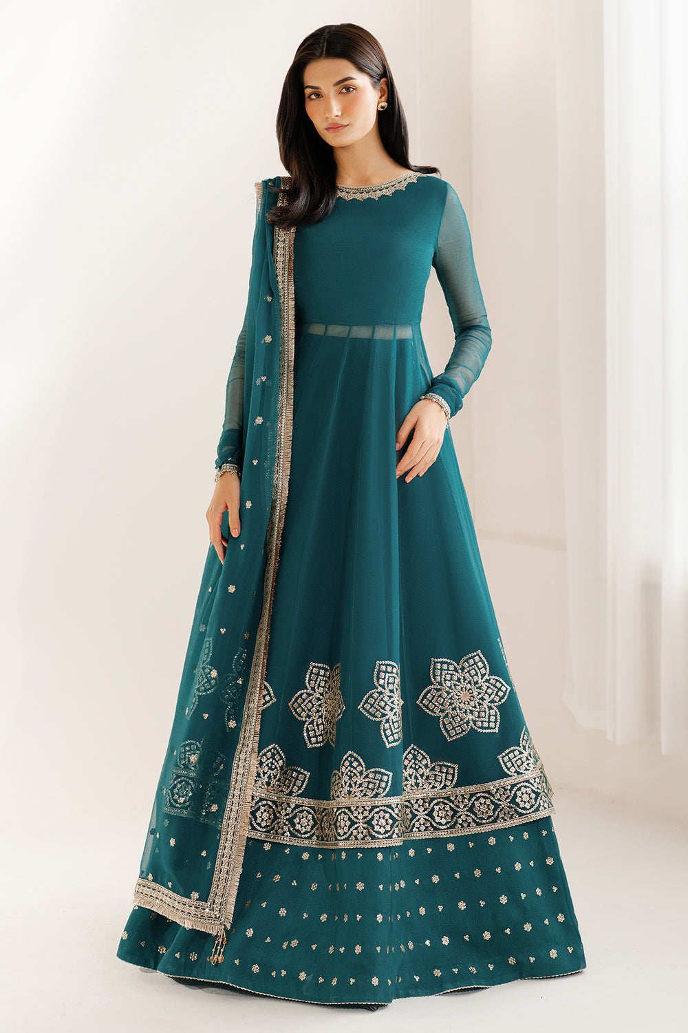Jazmin 3 Piece Custom Stitched Suit - Green - LB30667