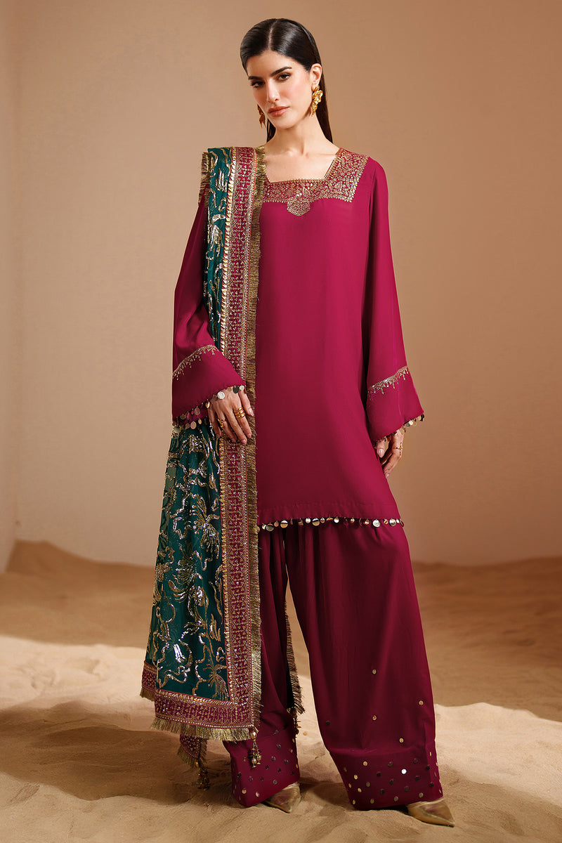 Jazmin 3 Piece Custom Stitched Suit - Red -  LB31062