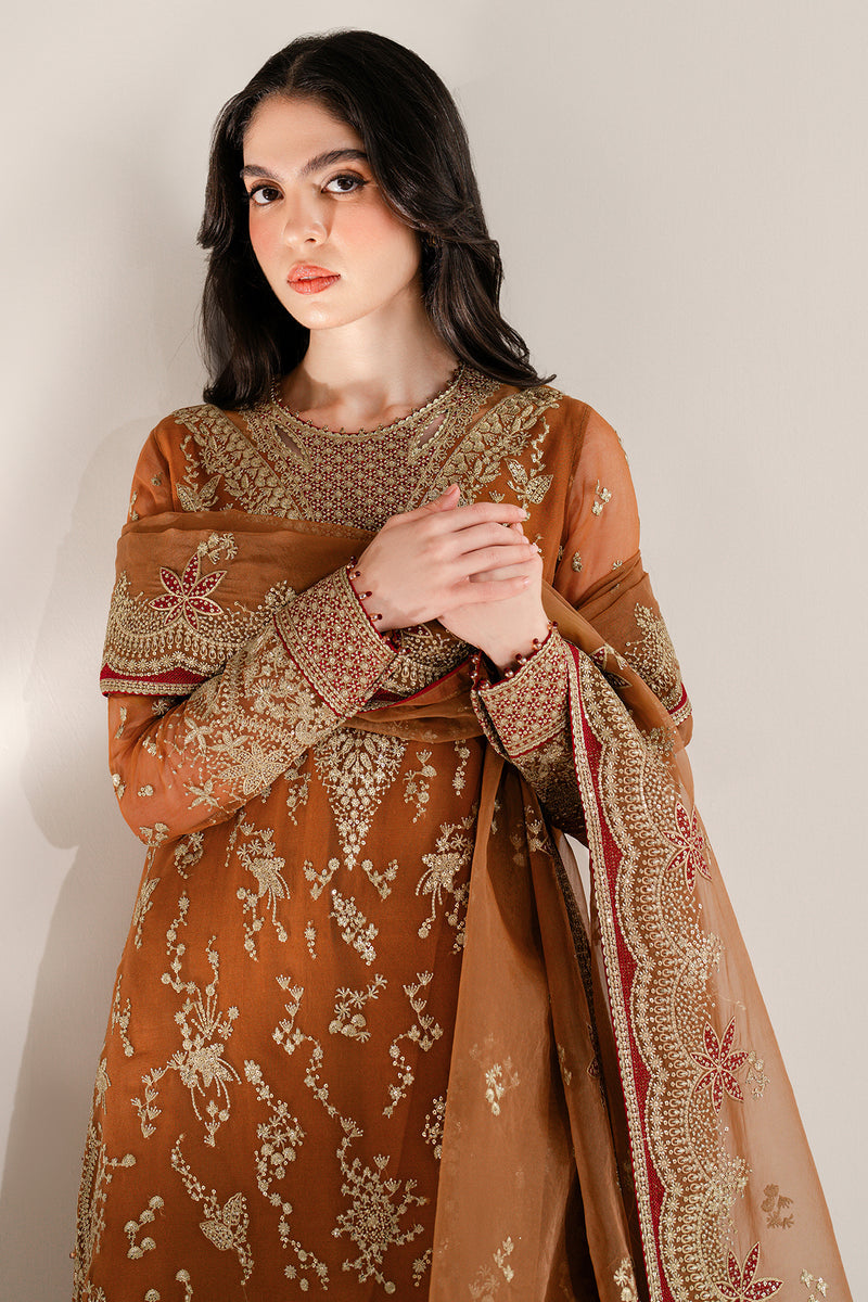 Jazmin 3 Piece Custom Stitched Suit - Brown - LB30663