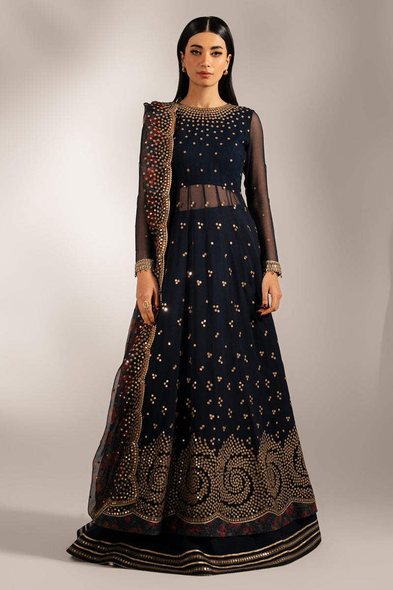 Jazmin 3 Piece Custom Stitched Suit - Black - LB30661