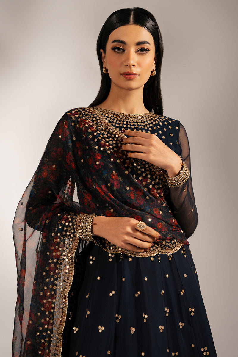 Jazmin 3 Piece Custom Stitched Suit - Black - LB30661