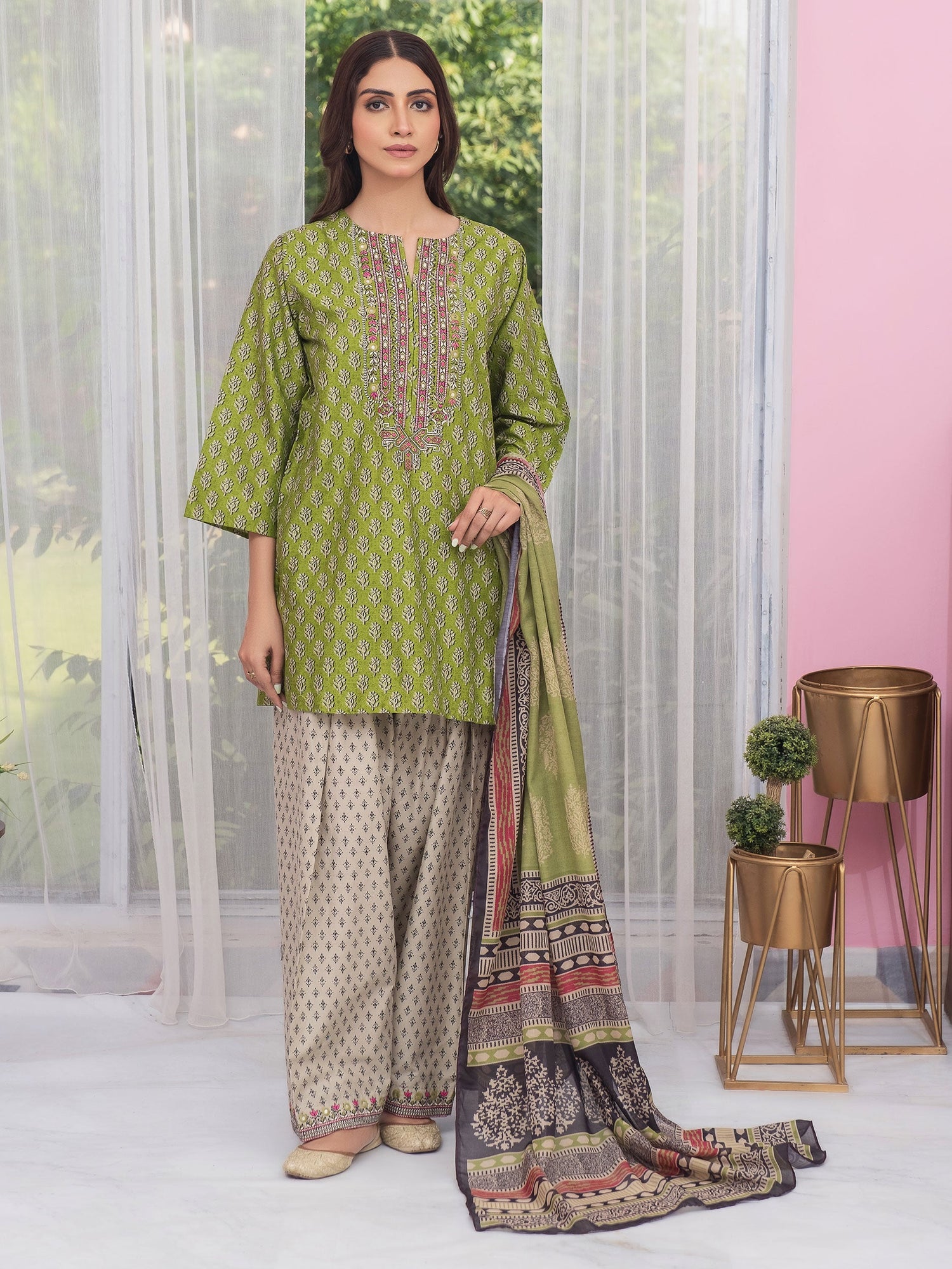 Limelight 3 Piece Custom Stitched Suit - Green - LB29164