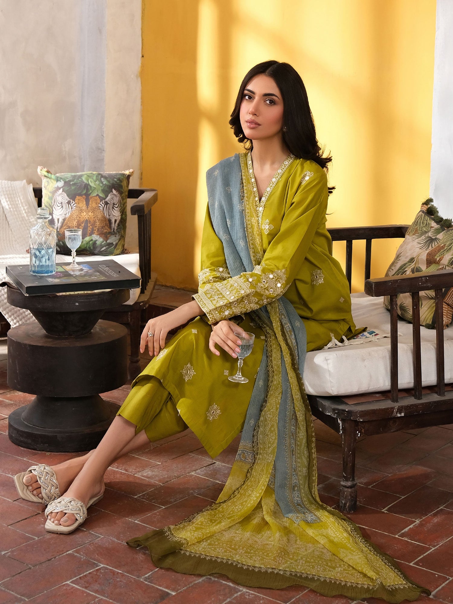 Limelight 3 Piece Custom Stitched Suit - Green - LB29159