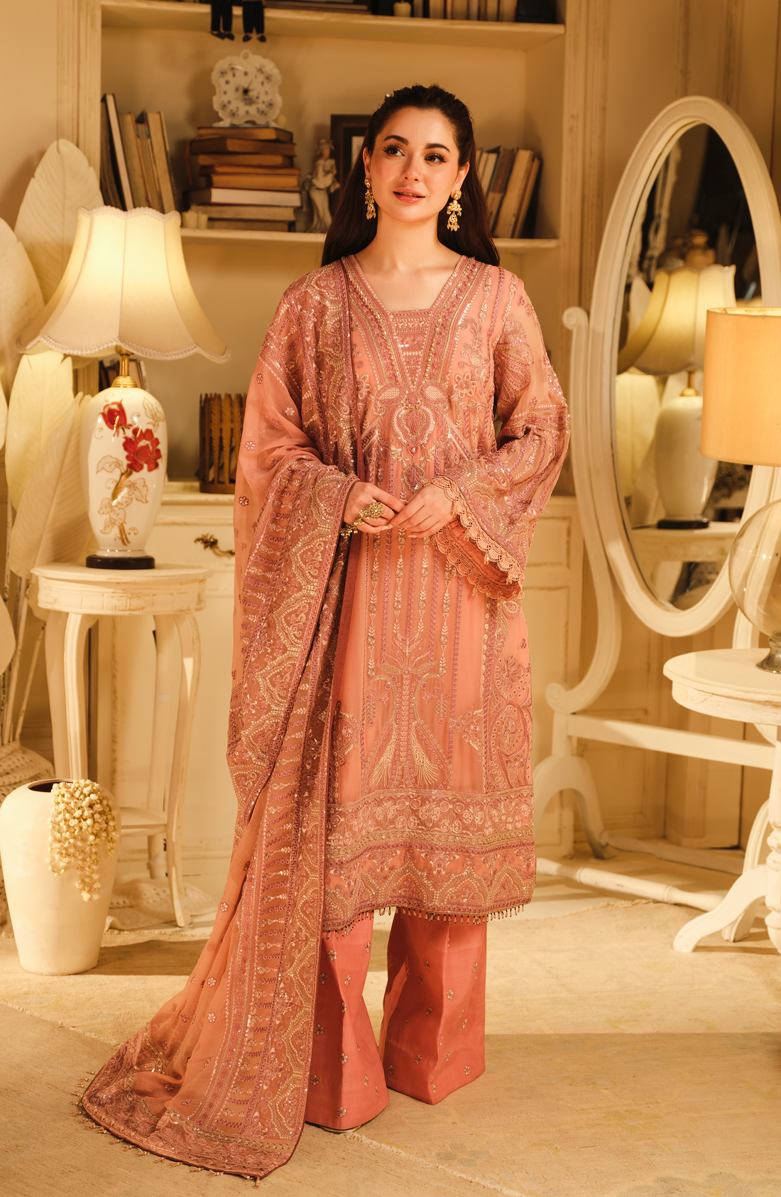 HSY 3 Piece Custom Stitched Suit - Pink - LB287307