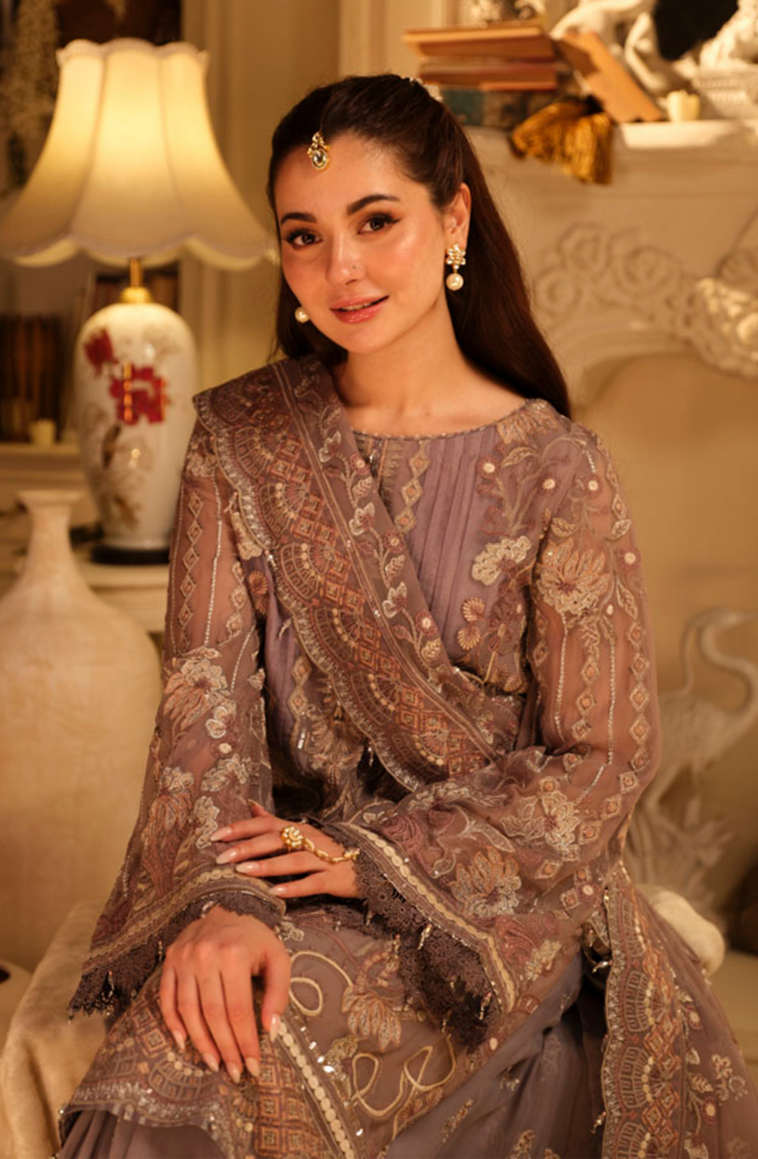 HSY 3 Piece Custom Stitched Suit - Purple - LB287303