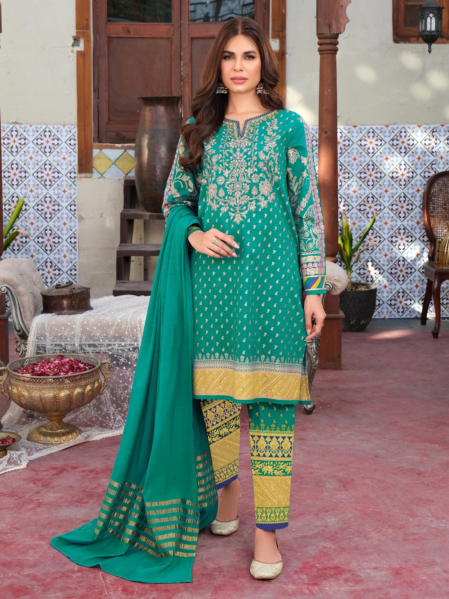 Limelight 3 Piece Custom Stitched Suit - Green - LB29157