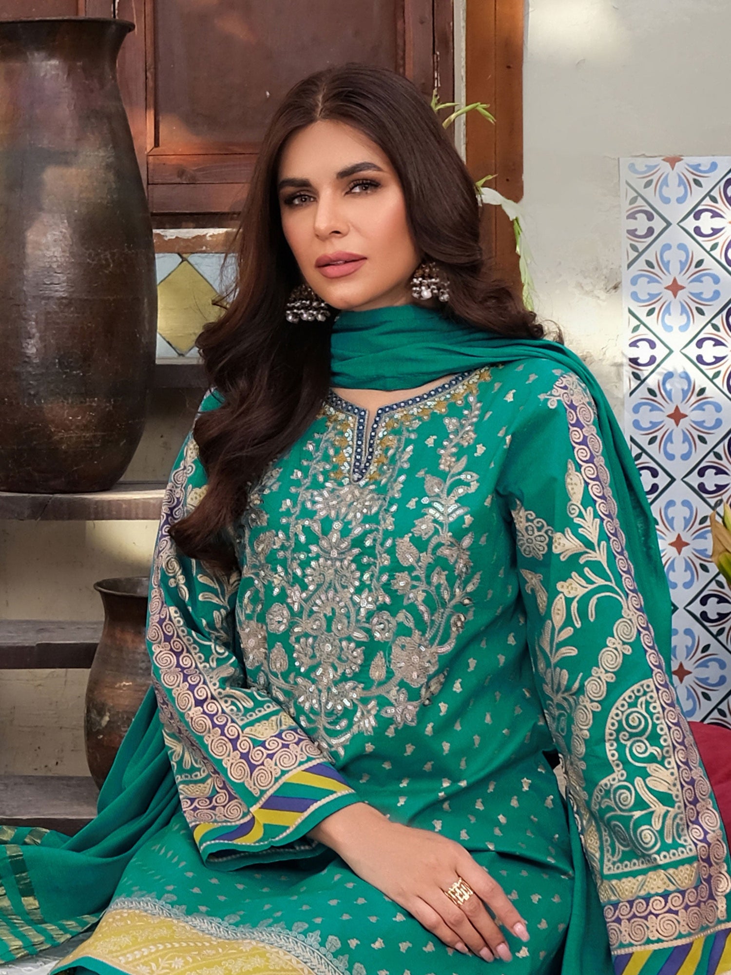 Limelight 3 Piece Custom Stitched Suit - Green - LB29157