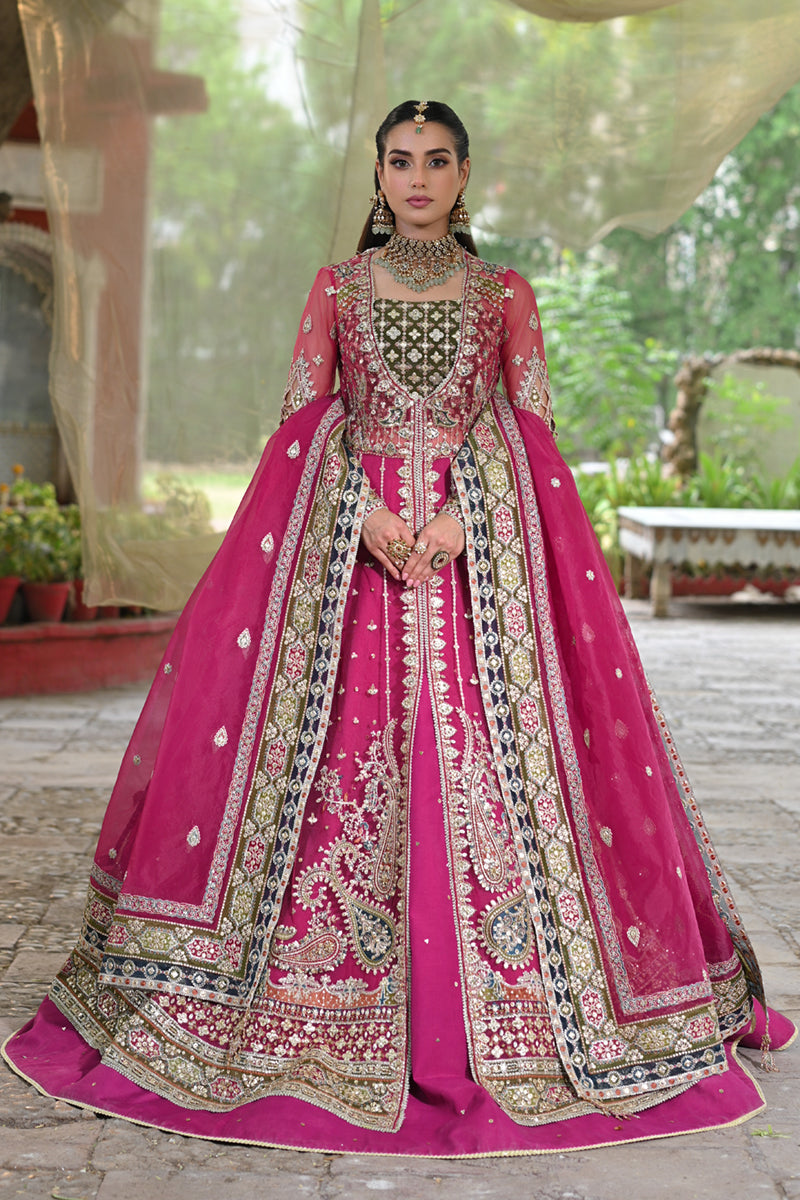 Qalamkar 3 Piece Custom Stitched Suit - Pink - LB287818