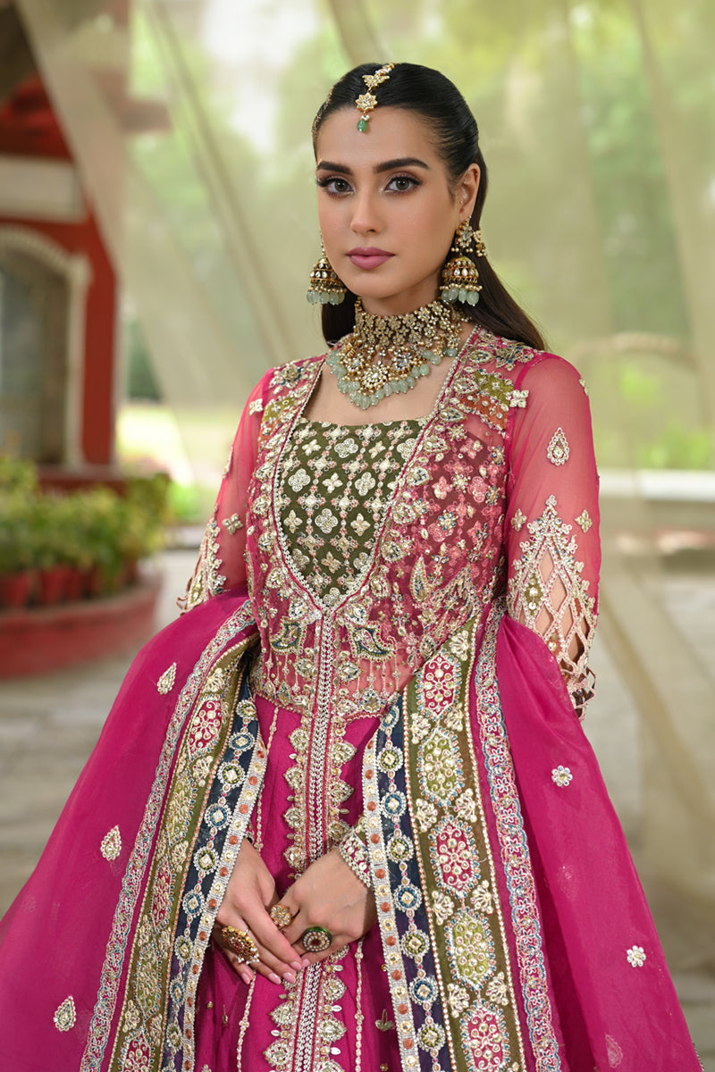 Qalamkar 3 Piece Custom Stitched Suit - Pink - LB287818