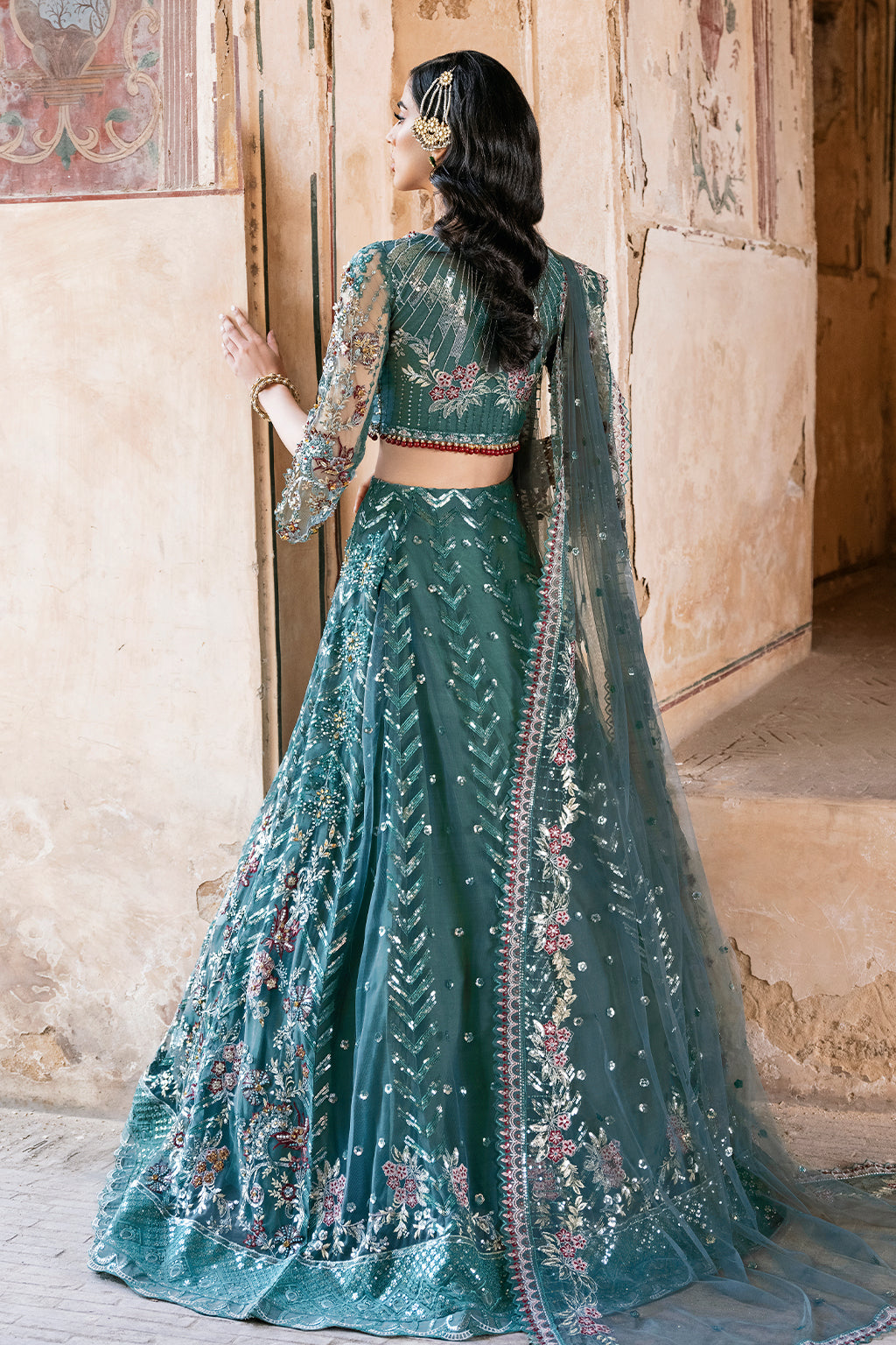 Ramsha 3 Piece Custom Stitched Suit - Green - LB27303