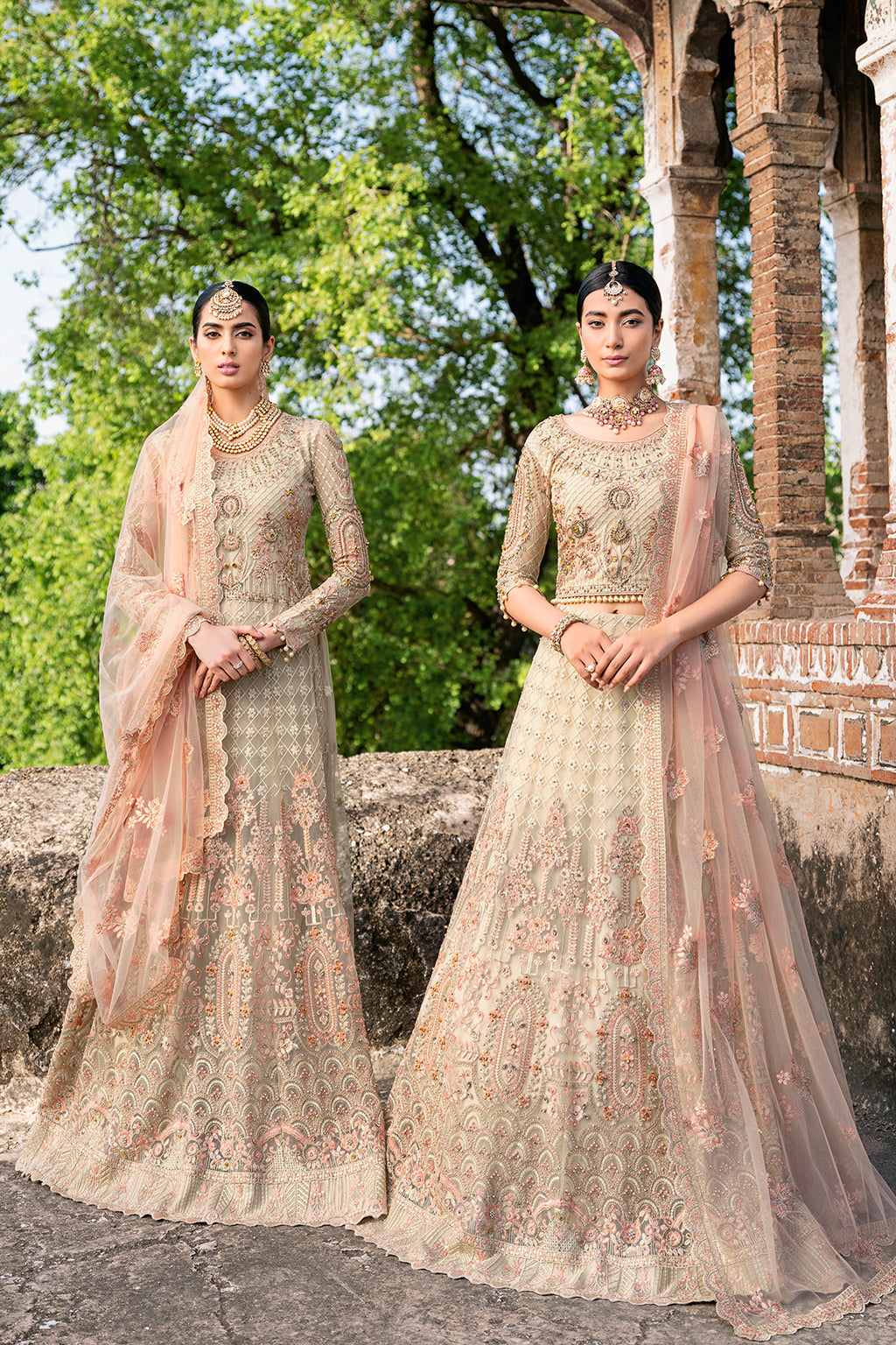 Ramsha 3 Piece Custom Stitched Suit - Beige - LB27300