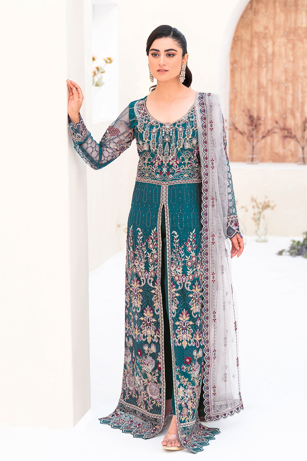 Ramsha 3 Piece Custom Stitched Suit - Green - LB26829