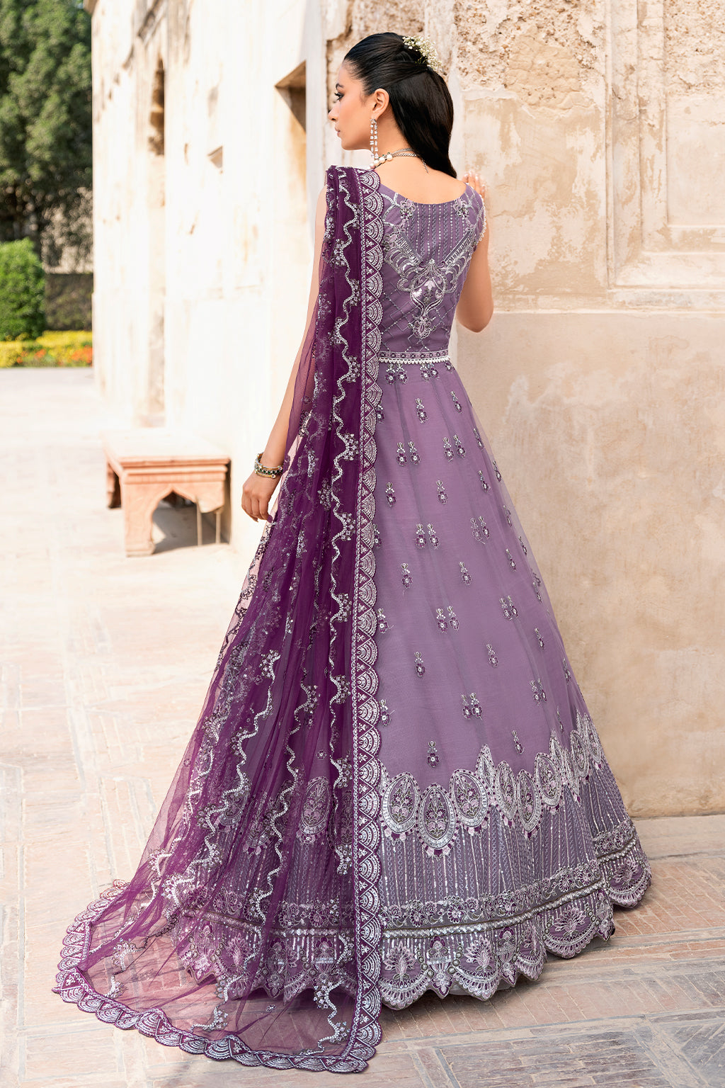 Ramsha 3 Piece Custom Stitched Suit - Purple - LB27299