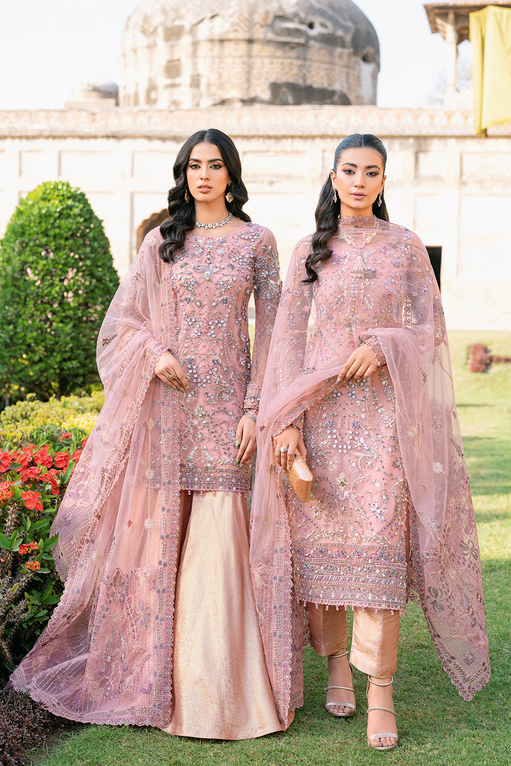 Ramsha 3 Piece Custom Stitched Suit - Pink - LB27307