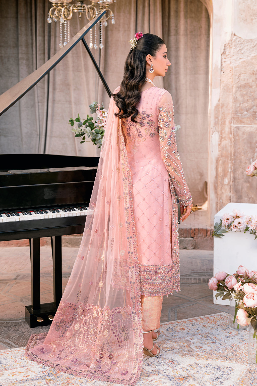 Ramsha 3 Piece Custom Stitched Suit - Pink - LB27307