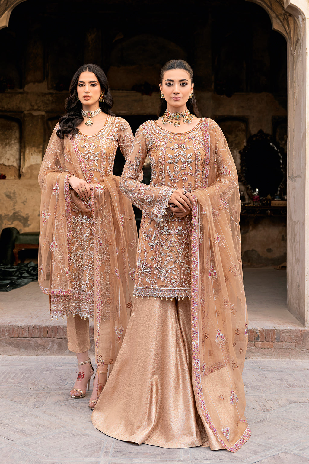 Ramsha 3 Piece Custom Stitched Suit - Pink - LB27304