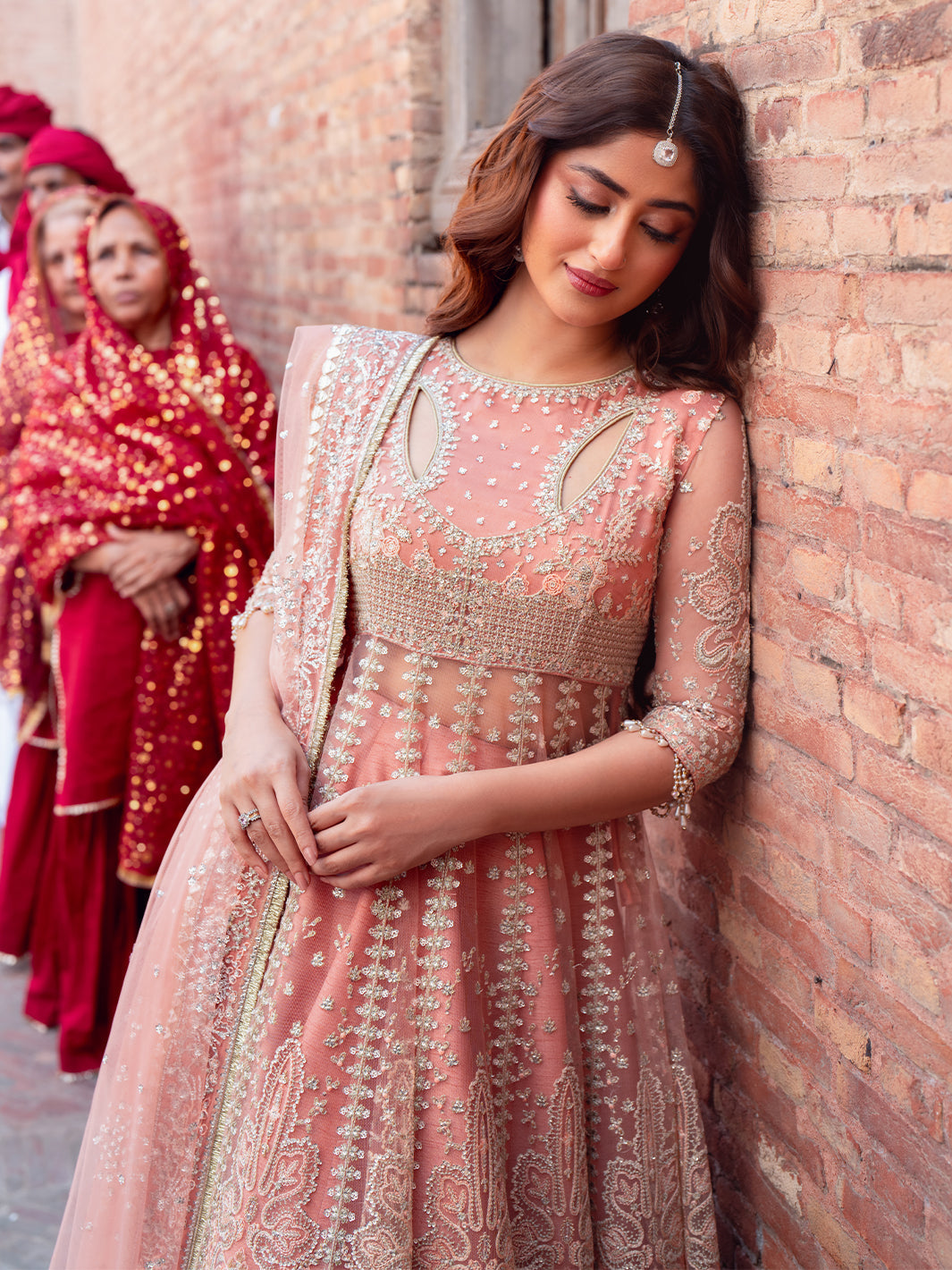 Bin Ilyas 3 Piece Custom Stitched Suit - Pink - LB30920