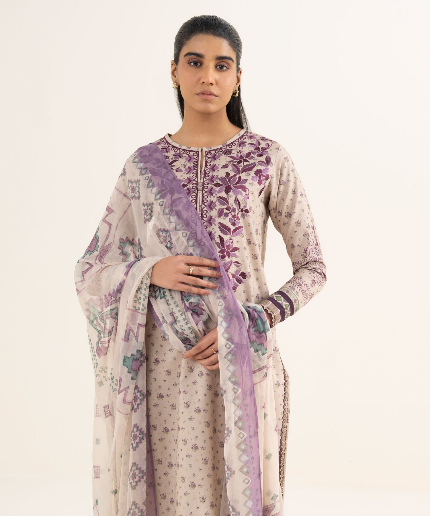 Sapphire 3 Piece Custom Stitched Suit - Tea Pink - LB31220