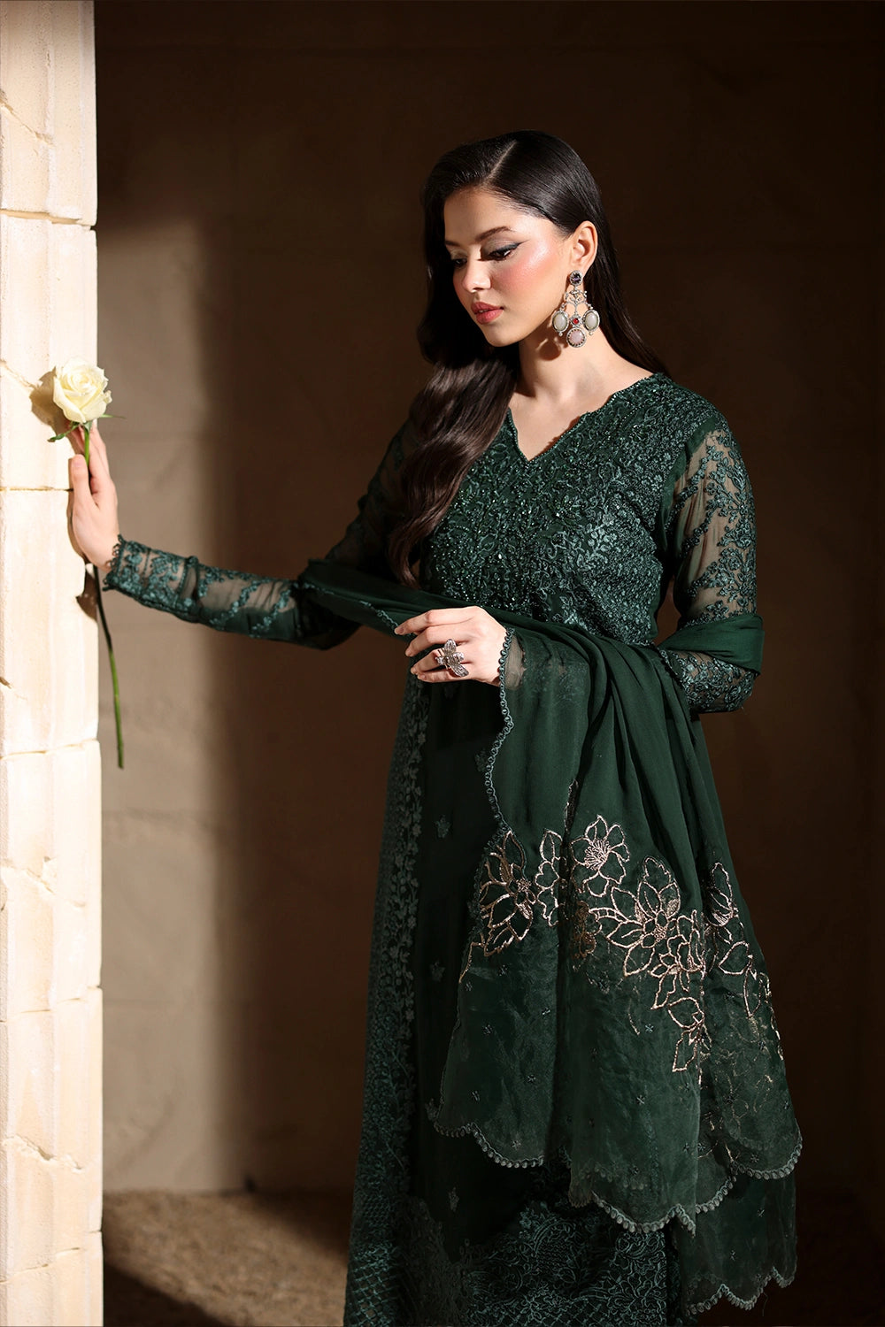 Azure 3 Piece Custom Stitched Suit - Green - LB31074