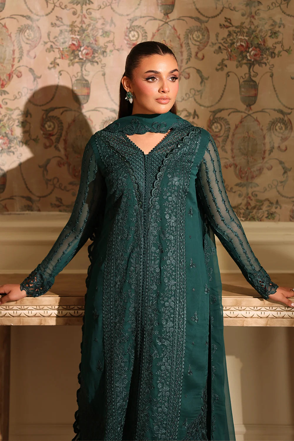Azure 3 Piece Custom Stitched Suit - Green - LB30973