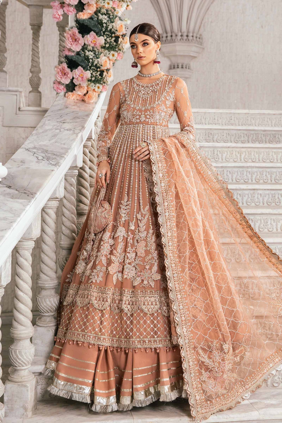 Maria.B 3 Piece Custom Stitched Suit - Pink - LB286699