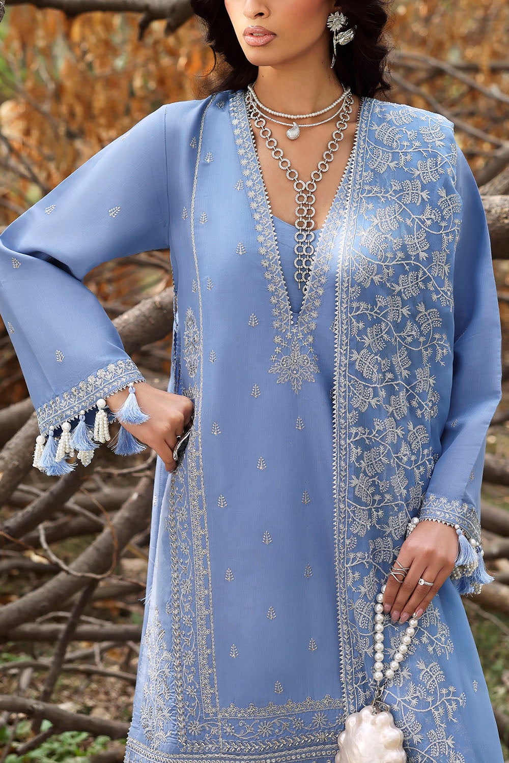 Gul Ahmed 3 Piece Custom Stitched Suit - Blue - LB31187