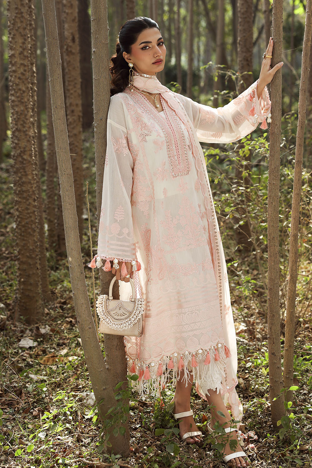 Gul Ahmed 3 Piece Custom Stitched Suit - Beige - LB31188